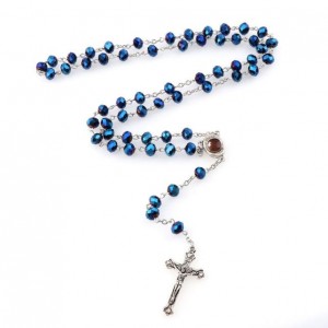 Ruženec krištáľový modrý