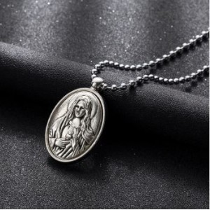 Strieborný oceľový medailón