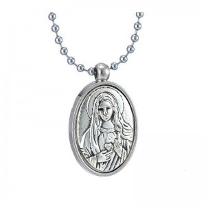 Strieborný oceľový medailón