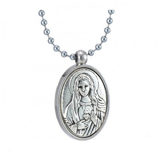 Strieborný oceľový medailón