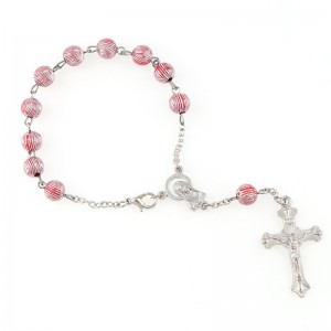 Desiatok-ruženec červený so strieborným zdobením