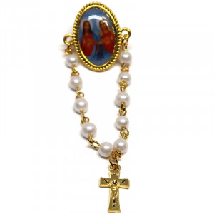 Zlatá brošňa Božie milosrdenstvo a Panna Mária