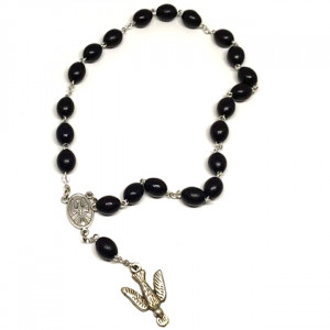 Ruženec drevený ku duchu svätému čierny