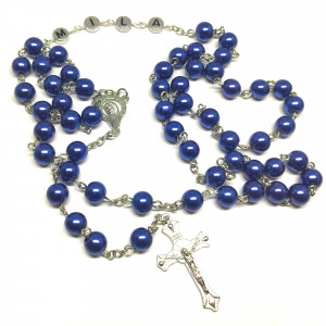 Ruženec tmavomodrý perlový