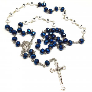Ruženec krištáľový modrý