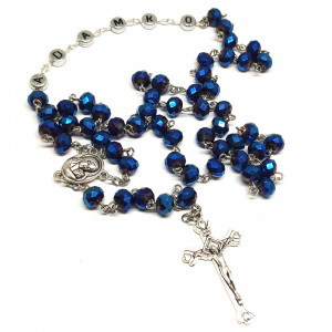 Ruženec krištáľový modrý